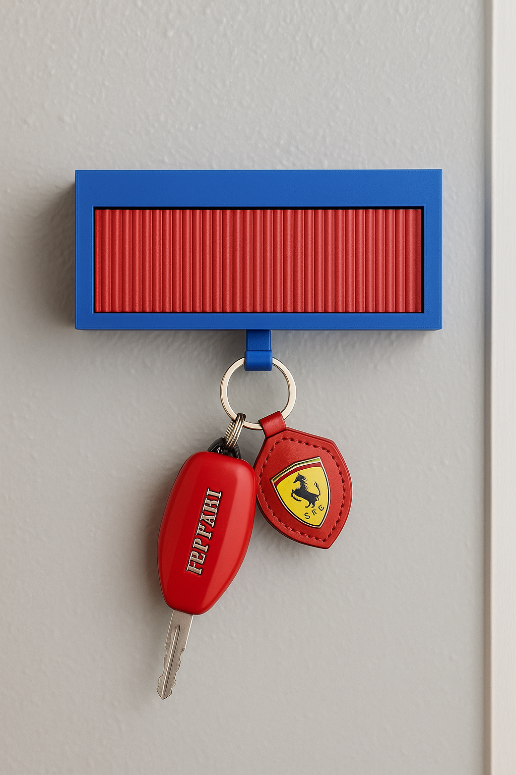 1:64 Blue & Red Garage Key Holder