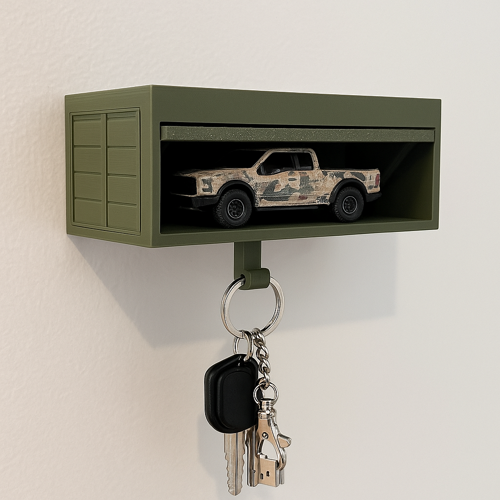 1:64 Army Green Garage Key Holder