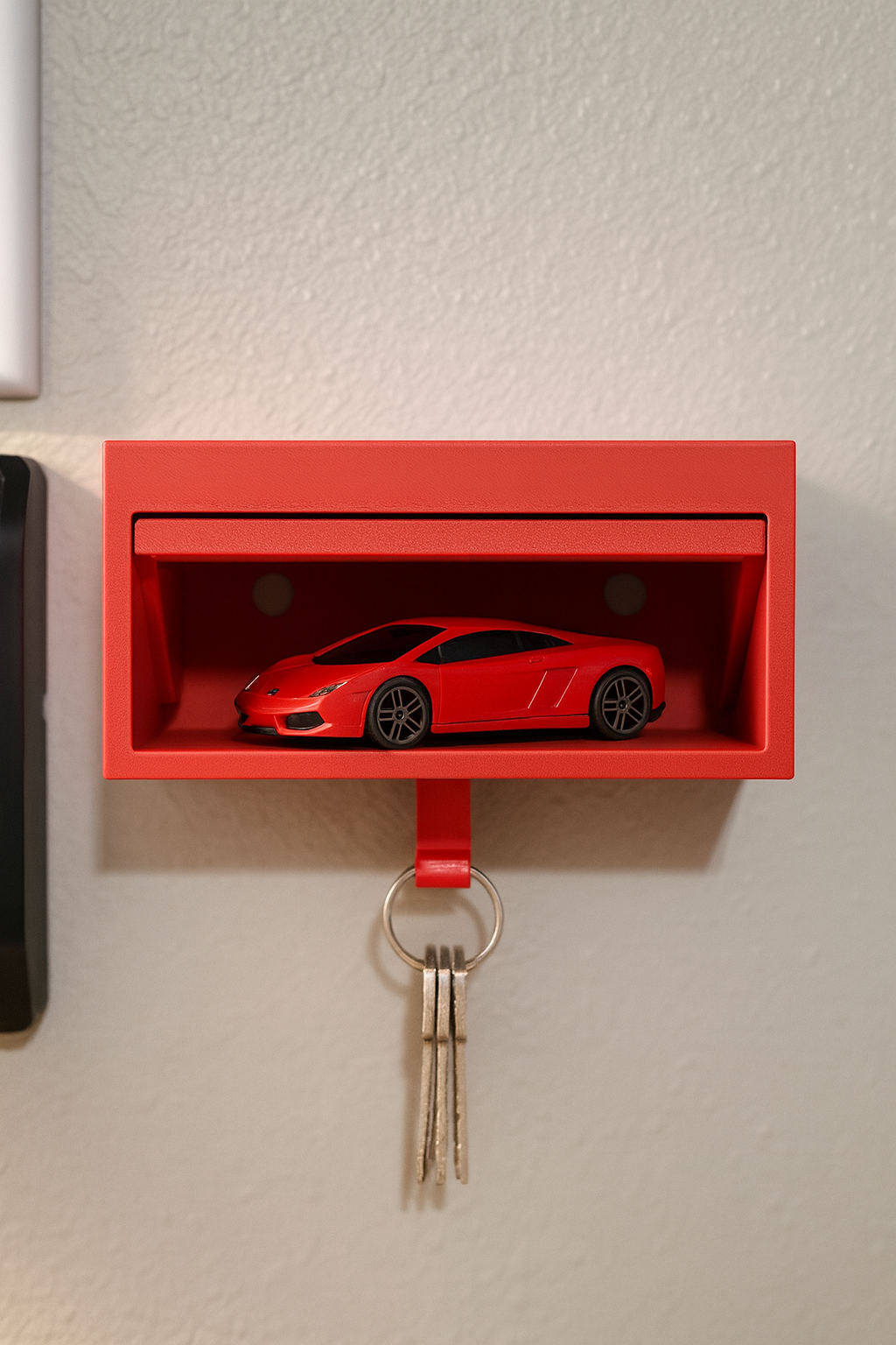 1:64 Red Garage Key Holder