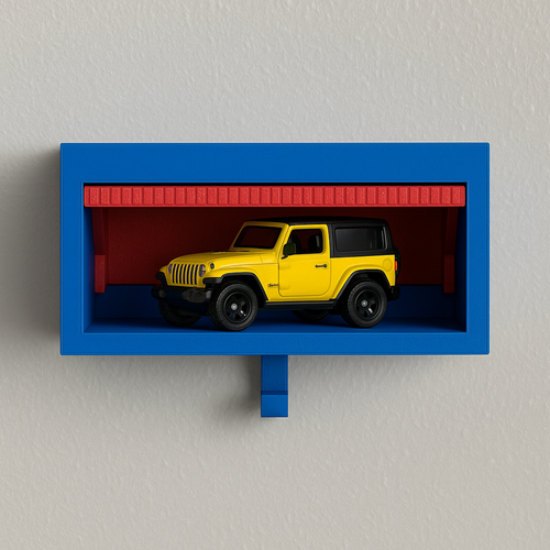 1:64 Blue & Red Garage Key Holder