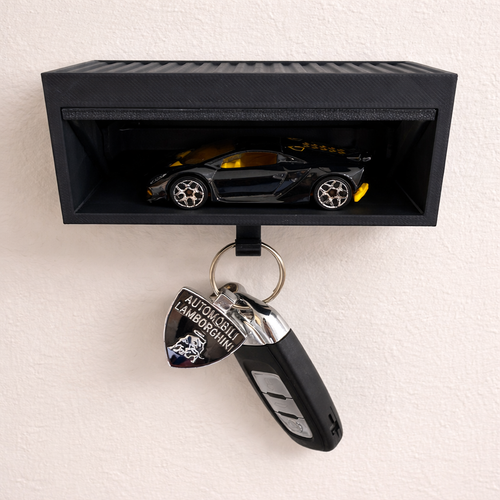1:43 Black Garage Key Holder
