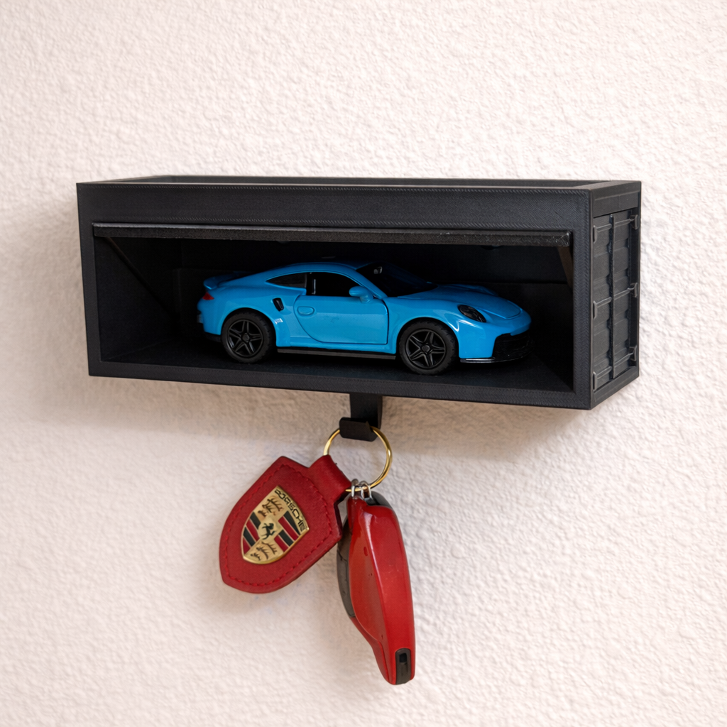 1:43 Black Garage Key Holder